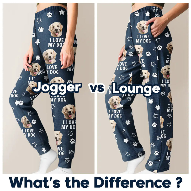 Christmas,Pet Lovers,Cat Lovers,Dog Lovers,Custom Photo,Happy - Custom Photo I Love My Fur Babies - Personalized Pajama Pants