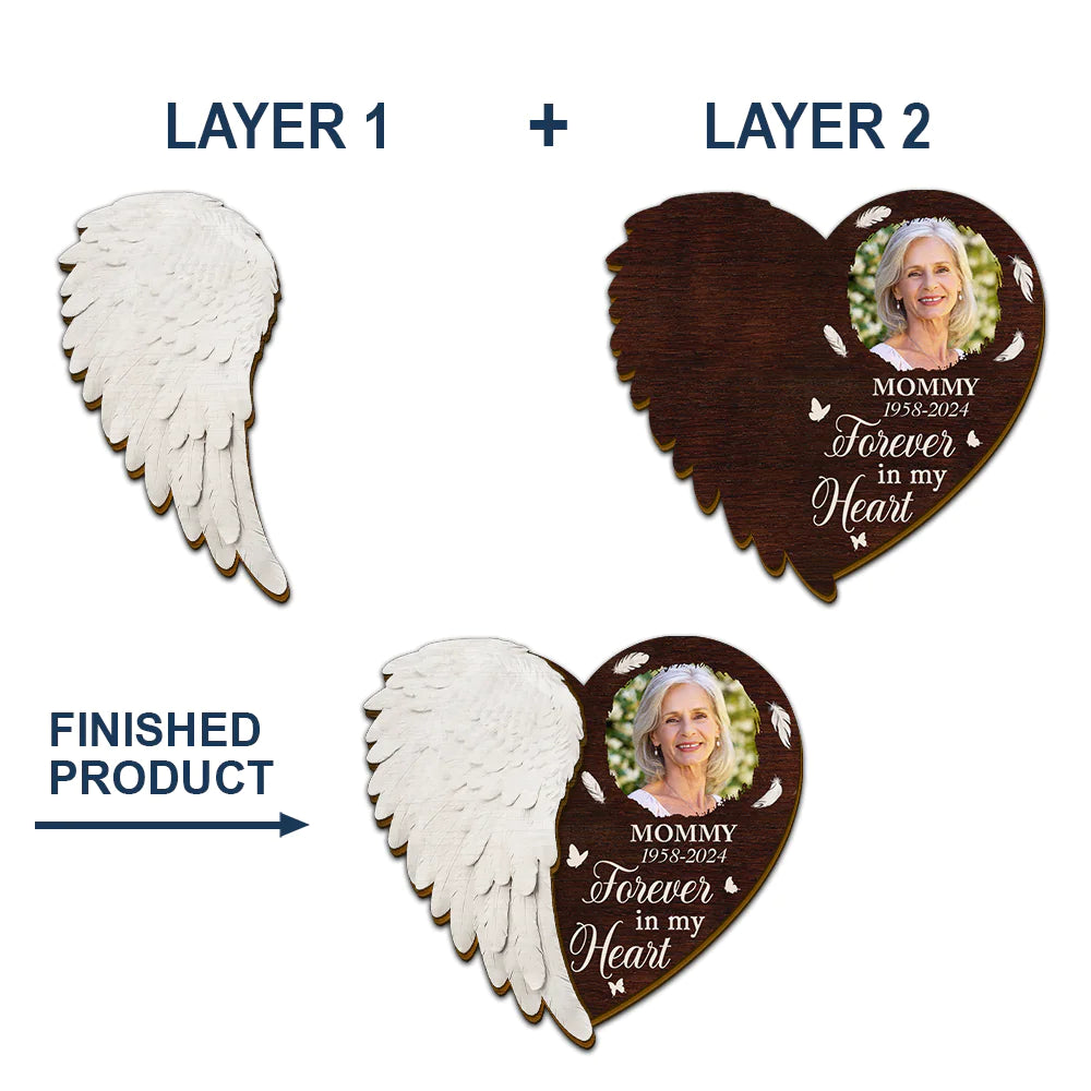 Memorial,Sad,Family,Parents,Gift For Daughter,Gift For Son,Gift For Sibling - Custom Photo Although You Cannot See Me I'm Always With You - Personalized Custom Shaped Car Visor Clip