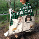 Gift For Couples, Gift For Husband, Gift For Wife, Pet Couple, Pet Lovers - Custom Photo You & Me And The Dogs Cats Fur Babies - Personalized Fleece Blanket, Sherpa Blanket