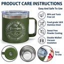 Gift For Brothers, Gift For Bestie, Gift For Men - Congrats On Being My Brother You Lucky Man - Personalized 14oz Stainless Steel Tumbler With Handle