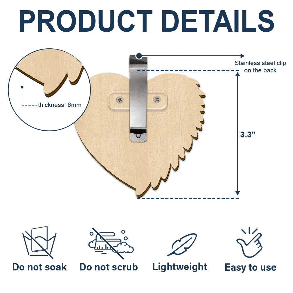 Custom Photo Although You Cannot See Me I'm Always With You - Personalized Custom Shaped Car Visor Clip