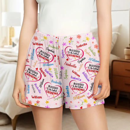 Bénissez d'être appelée grand-mère, grand-mère, tante - Short de pyjama personnalisé 