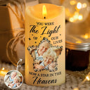 Memorial,Custom Photo,Sad - Custom Photo Memorial You Were The Light Of Our Lives - Personalized Flameless LED Candle