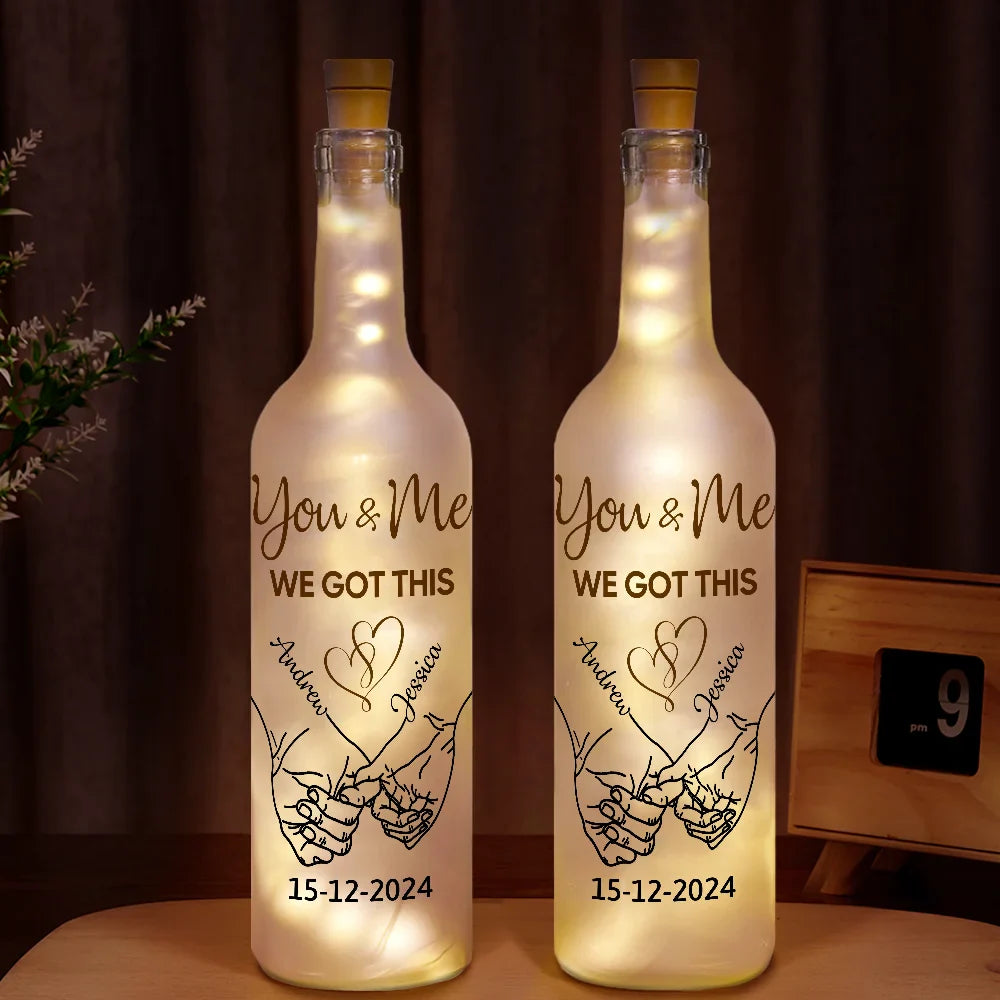 Couple You And Me We Got This - Personalized Bottle Light
