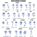 Bloom Where You're Planted Toile Birth Flower - Personalized 40oz Tumbler With Straw