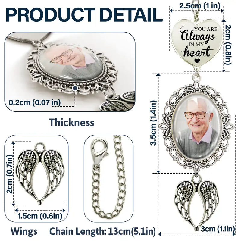 Graduation,Gift For Yourself,Memorial - Custom Photo Graduation Walking Beside You Memorial - Personalized Graduation Tassel Charm
