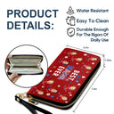 Gift For Mother,Gift For Grandma,Happy,Summer,Independence Day,Photo,Icon,Humorous - Custom Photo Stars & Stripes Best Mom Grandma Ever - Personalized Leather Long Wallet