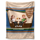 Gift For Couples,Travel,Happy - 3D Effect Travel Couple Adventure Together Since - Personalized Fleece Blanket, Sherpa Blanket