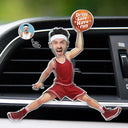 Basketball - Custom Photo Drive Safe Have Fun Basketball Players - Personalized Acrylic Car Vent Clip