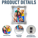 Family,Gift For Couples,Happy - Custom Photo Portrait Funny Family Couple Siblings Besties - Personalized Acrylic Fridge Magnet