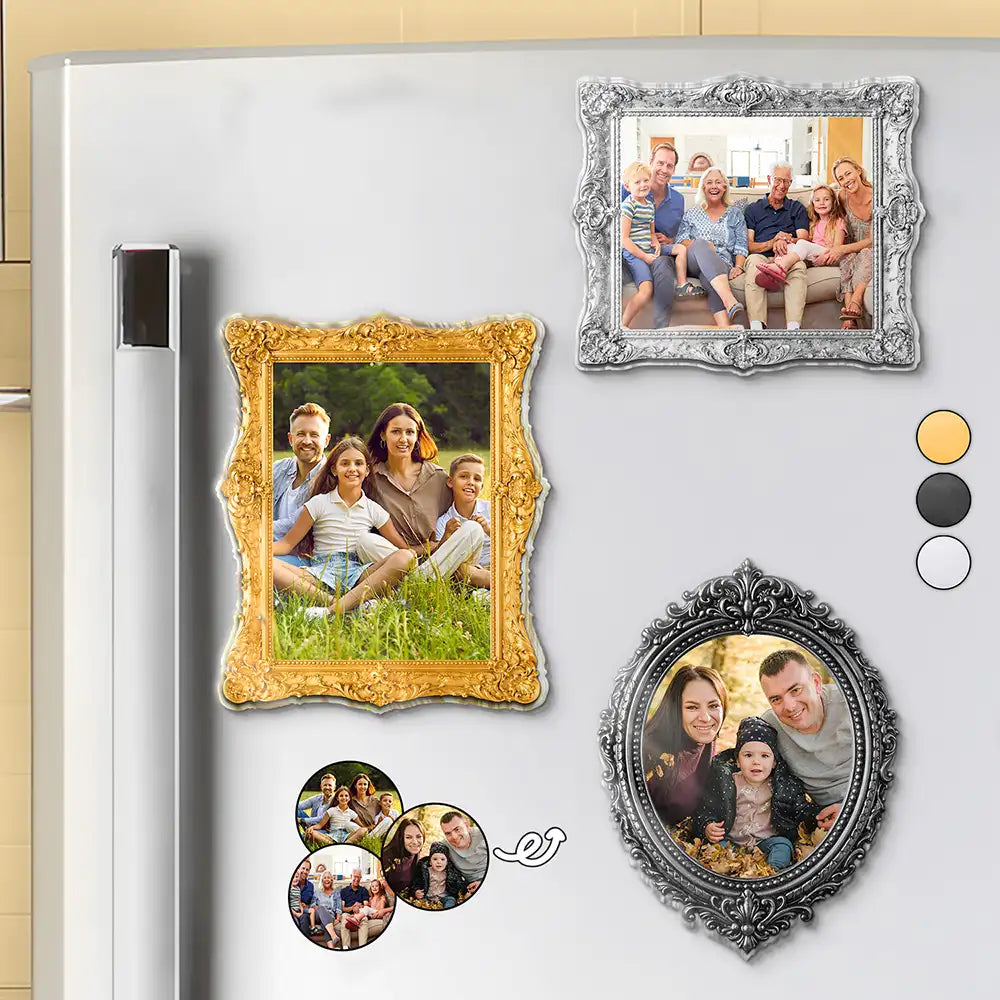 Custom Photo Portrait Funny Family Couple Siblings Besties - Personalized Acrylic Fridge Magnet