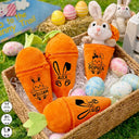 Easter,Happy,Parents,Dad - Children,Mom - Children,Gift For Kids - Adorable Bunny With Custom Name - Personalized Plush Reversible Carrot Bunny Keychain