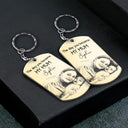 Custom Photo,New Dad,New Mom,New baby,Gift For Father,Gift For Mother,Non-Eng,Photo - Pencil Sketch,Calendar,Adorable - Custom Photo Pencil Sketch Calendar The Day You Became My Mom Dad - Personalized Aluminum Keychain