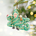 New baby,New Mom,New Dad,Funny,Parents,Gift For Kids,Gift For Grandkids - Custom Photo Christmas Tree Cake Funny Baby - Personalized Custom Shaped Acrylic Ornament