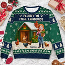 Christmas, Farm, Gift For Yourself, Happy - All I Want for Christmas Is Chickens - Personalized Unisex Ugly Sweater