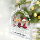 Christmas,Gift For Bestie,Funny - Congrats On Being My Bestie 3D Best Friends - Personalized Custom Shaped Acrylic Ornament