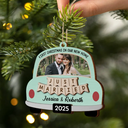 Love,Christmas,Gift For Wife,Gift For Husband,Gift For Couples,Gift For Boyfriend,Gift For Girlfriend,Wedding,Wedding Anniversary - Custom Photo The Year We Became Mr & Mrs Wedding Car - Personalized 2-Layered Wooden Ornament