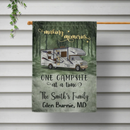 Personalized Camping Making Memories Custom RV Customized Flag