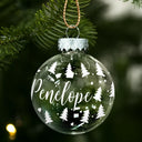 Family, Happy, Christmas - Christmas Ornaments With Name - Personalized Ball Ornament