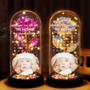 Custom Photo,New Mom,New baby,Happy - Custom Photo Calendar The Day You Became My Mom - Personalized Everlasting Rose Dome Lamp