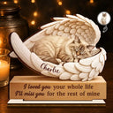 Art Design, Healing, Pet Memorial, Pet Lovers, Memorial, Photo - Sleeping Dog Cat Baby - Custom Photo Sleeping Angel If Love Alone Could Have Kept You Here Dog Cat Remembrance - Personalized Custom Shaped Wooden Plaque