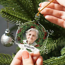 Family,Christmas,Pet Lovers,Memorial,Sad - Custom Photo You Always In My Heart - Personalized Snowflakes Shaped Glass Ornament