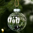 Family, Happy, Christmas - First Christmas As A Family - Personalized Ball Ornament