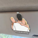 Gift For Husband,Gift For Wife,Parents,Gift For Father,Gift For Mother,Gift For Grandpa,Gift For Grandma,Non-Eng,Photo - Faceless Portrait ,Cozy - Custom Photo Faceless Portrait Best Dad Mom Ever Drive Safe I Love You - Personalized Custom Shaped Acrylic Car Visor Clip