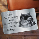 Custom Photo,New Dad,New baby,Gift For Father,Non-Eng,Photo,Adorable - Custom Photo To Dad Now You Can Carry Me Too - Personalised Aluminum Wallet Card