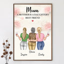 Gift For Yourself,Gift For Women,Gift For Mother,Mom - Daughters (Adult),Love - A Mother Is A Daughter's Best Friend - Personalised Poster