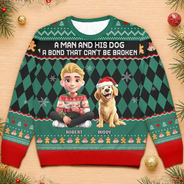 A Bond That Can't Be Broken Dog Lover 3D Effect - Personalized Unisex Ugly Sweater