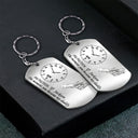 New Dad,New baby,Gift For Father,Happy,Vector,Adorable - The Moment You Became My Dad - Personalized Aluminum Keychain