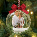 Custom Photo,Happy,Christmas,Gift For Couples -Custom Photo Couple The Year I Found My Missing Piece - Personalized 3D Acrylic Ball Ornament