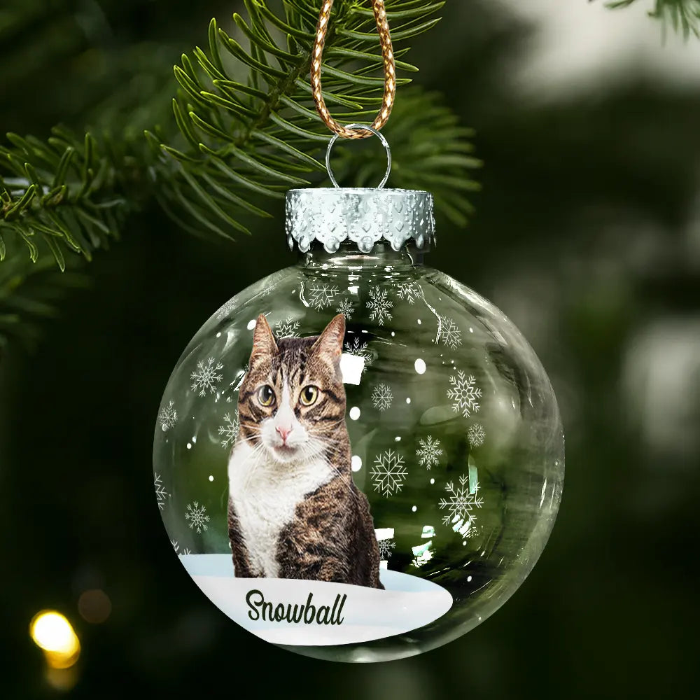 Family,Christmas,Love - Custom Photo Christmas Together Family - Personalized Ball Ornament