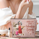 Gift For Yourself,Gift For Women,Gift For Men,Travel,Happy - All My Travel Crap - Personalized Cosmetic Bag