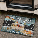 Personalized Camping Making Memories Blue Earth Custom RV Customized Doormat