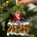 Custom Photo,Family,Gift For Grandparents,Parents,Gift For Kids,Happy,Christmas,Non-Eng - Custom Photo Christmas Family - Personalized Custom Shaped Wooden Ornament