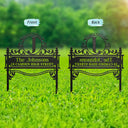 Family,Gardening,Happy,Non-Eng,Icon,Proud - Welcome Family Name Monogram - Personalised Metal Garden Stake