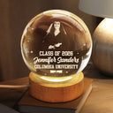 Graduation,Gift For Daughter,Dad - Daughters (Adult),Mom - Daughters (Adult),Mom - Sons,Gift For Son,Dad - Sons,Happy - Custom Photo Happy Graduation - Personalized Crystal Globe Lamp