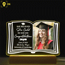 Gift For Yourself,Gift For Women,Gift For Men,Graduation,Happy - Custom Photo She Believed She Could - Graduation Gift - Personalised 3D Led Light Wooden Base