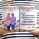 Mom - Daughters (Adult),Gift For Daughter,Gift For Women,New Mom,Happy,Top Market - 3D Inflated Effect Watching You Be A Mom Mom Daughter - Personalized White Edge-to-Edge Mug