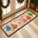 Sentimental,Christmas,Family,Icon - Custom Family Christmas Cookie - Personalized Runner Rug