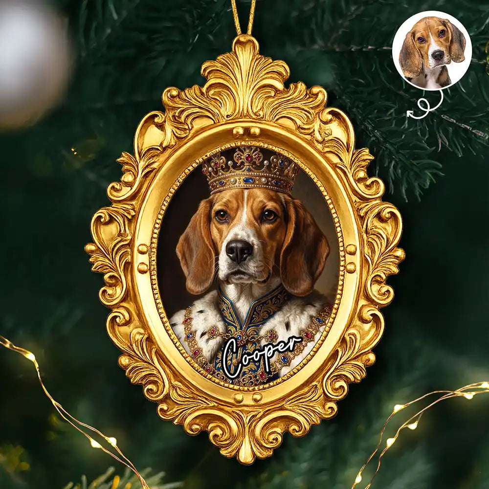 Art Design,Christmas,Custom Photo,Pet Lovers,Photo - Renaissance Royal Portrait,Playful - Gift For Pet Lovers - Personalized Custom Photo Royal Portrait Ornate Frame