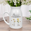 Fleurs de naissance du jardin de grand-mère - Vase à fleurs en céramique personnalisé