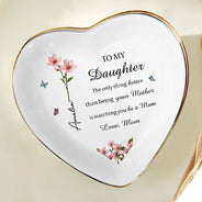 Gift For Daughter,Mom - Daughters (Adult),Gift For Grandkids,Happy,Gift For Women,New Mom,Icon - Faux Pressed Birth Flower The Only Thing Better Than Being Your Mother - Personalized Ring Dish