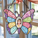 Gift For Kids,Gift For Daughter,Gift For Son,Happy,Photo - Stained Glass - Custom Photo Stained Glass I Am Smart Kind Brave Butterfly - Personalized Window Hanging Suncatcher Ornament