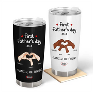 Gift For Father,Gift For Men,Happy,Vector - First Time Ever As A Family Of Three - Personalized Tumbler