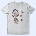 Dog Dad,Cat Dad,Pet Dad,Top Market,Independence Day,Icon,Adorable - The Best Dog Dad We Woof You Paw Prints - Personalized T Shirt