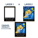 Gift For Father,Gift For Grandpa,Non-Eng,Photo - Starry Night,Proud - Custom Photo Starry Night Drive Safe Daddy We Love You - Personalized Custom Shaped Car Visor Clip 