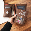 Gift For Yourself, Gift For Women, Gift For Men, Travel, Happy - All My Travel Crap - Personalized Leather Passport Holder